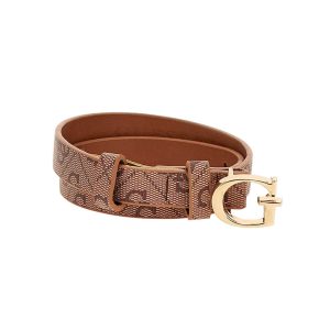 Ζώνη Guess δερματίνη με λογότυπο 4G J4BZ52WFMF0 Καφέ