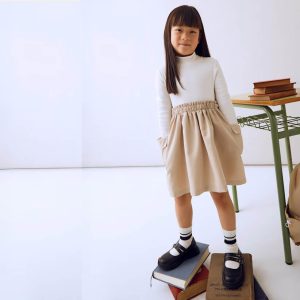 Παιδικό φόρεμα συνδυασμένο cargo Mayoral 04930-059 Μπεζ για κορίτσια