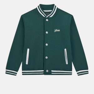 Παιδική ζακέτα φόρμας Guess κολλεγιακή Πράσινο L5YQ10K0160 για αγόρια