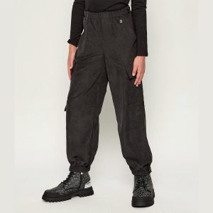 Παιδικό παντελόνι Guess oversized cargo Μαύρο J5BB01WFJW0 για κορίτσια