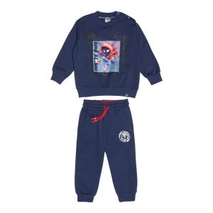 Παιδική φόρμα με μπλούζα dry fit λεπτό φούτερ Sprint με φωτάκι spiderman που ανάβει όταν το χτυπάς 252-1024 για αγόρια που λατρεύουν τους ήρωες