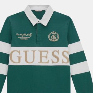 Παιδική μπλούζα polo Guess με κέντημα Πράσινο L5YP01KCNQ4 για αγόρια που θέλουν ωραίο και επίσημο ντύσιμο κάθε μέρα ακόμα και στην βόλτα τους