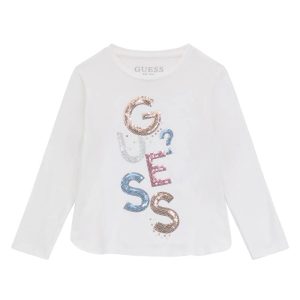 Μπλούζα μακό Guess με παγιέτες Λευκό K5YI26KAPO0
