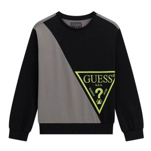 Μπλούζα φούτερ Guess κεντημένο λογότυπο Μαύρο L5YQ04KA6R4