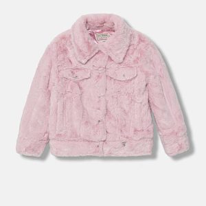 Παιδικά μπουφάν jacket Guess με μέτρια επένδυση Ροζ J5YL18K8BV0 για κορίτσια που θέλουν στυλάτες και ζεστές χειμωνιάτικες εμφανίσεις