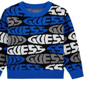 Παιδικό πλεκτό πουλόβερ Guess Μπλε N5YR00Z3GV0 για αγόρια