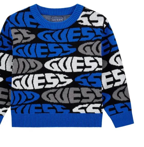 Παιδικό πλεκτό πουλόβερ Guess Μπλε N5YR00Z3GV0 για αγόρια
