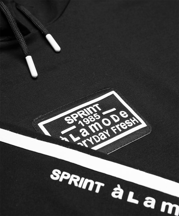 Σετ κολάν με λεπτό φούτερ Sprint 252-4005 Μαύρο