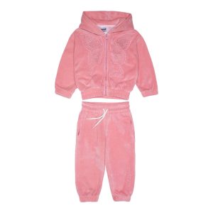 Παιδική φόρμα βελουτέ με ζακέτα strass Sprint 252-2015 για κορίτσια