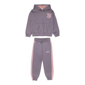 Φόρμα φούτερ Sprint με ρίγες 252-4031 Γκρι