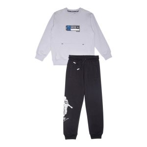 Φόρμα λεπτό φούτερ Sprint basketball 252-3010 Γκρι