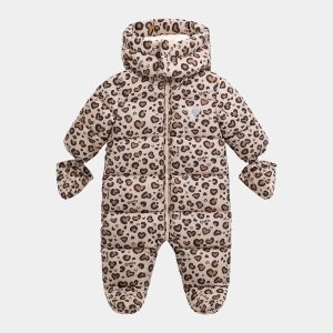 Βρεφική φόρμα εξόδου Guess λεοπάρ Μπεζ H5BW00WCFM0