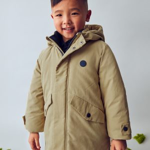 Παιδικό μουφάν παρκά Mayoral με κουκούλα 04419-089 Μπεζ για αγόρια