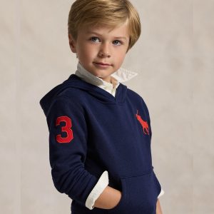 Παιδικές μπλούζες φούτερ Polo Ralph Lauren για αγόρια με κουκούλα Μπλε σκούρο 322979316005 που τους αρέσει το επώνυμο και ιδιαίτερο στυλ τον χειμώνα