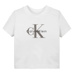 Βρεφική μπλούζα Calvin Klein Λευκό IN0IN00334