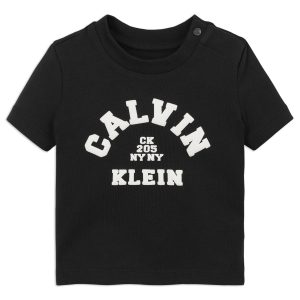 Βρεφική μπλούζα Calvin Klein Μαύρο IN0IN00345