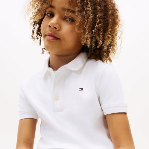 Παιδική μπλούζα πόλο Tommy Hilfiger Λευκό KB0KB03975 για αγόρια