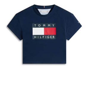 Μπλούζα midi Tommy Hilfiger Μπλε KG0KG09289
