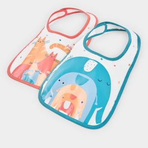 Σετ 2 σαλιάρες Boboli 253088 Off white