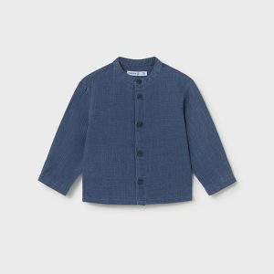 Πουκάμισο γκοφρέ τζιν Mayoral 01117 Μπλε