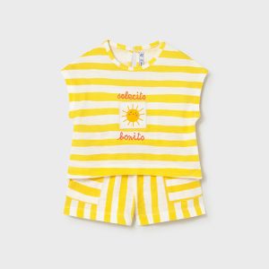 Σετ σορτς μακό Mayoral 01208 Κίτρινο