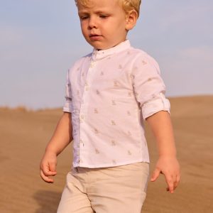 Βερμούδα λινή suiting Mayoral 01215 Μπεζ