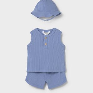 Σετ βερμούδα με σορτς & καπέλο Mayoral 01294 Μπλε