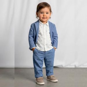 Παιδικό παντελόνι λινό suiting Mayoral 01517 Μπλε για αγόρια