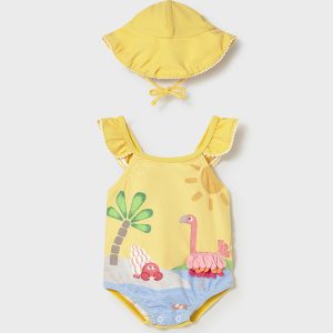 Σετ ολόσωμο μαγιό & καπέλο Mayoral 01737 Κίτρινο