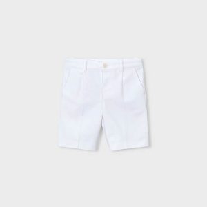 Βερμούδα λινή Mayoral 03201 Λευκό