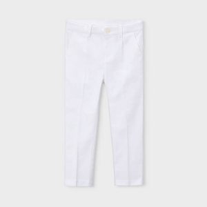 Παντελόνι λινό Mayoral 03574 Λευκό