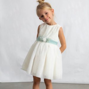 Φόρεμα τούλινο κεντητό Mayoral 03919 Εκρού