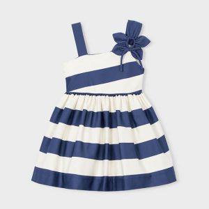 Φόρεμα ασύμμετρο Mayoral λουλούδι 03924 Μπλε