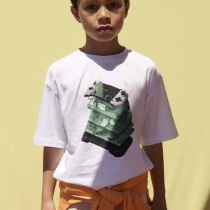 Μπλούζα μακό με στάμπα Mayoral 06033 Λευκό