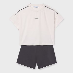 Σετ σορτς μακό Mayoral βισκόζη 06209 Γκρι