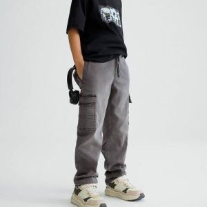 Παντελόνι denim jogger cargo Mayoral 06570 Γκρι