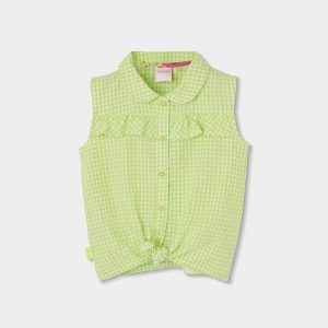 Πουκαμίσα αμάνικη Boboli καρό 313096 Πράσινο