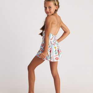 Ολόσωμο μαγιό με φούστα Two in a Castle T7437 Λευκό