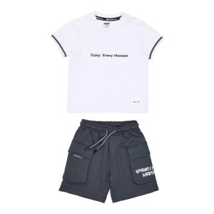 Σετ με βερμούδα cargo Sprint 261-1015 Λευκό