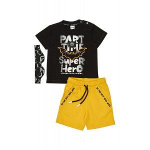 Σετ με βερμούδα Sprint με φωτάκι & μάσκα Batman 261-1025 Μαύρο