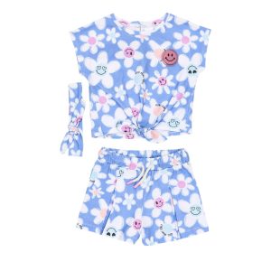 Σετ με σορτς Sprint μπλούζα με φωτάκι & schruncy 261-2014 Λευκό