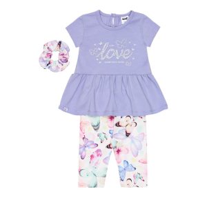 Σετ με κολάν Sprint με scrunchies 261-2034 Λιλά