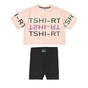 Σετ με ποδηλατικό κολάν Sprint με παγιέτες 261-4000 Ροζ παλ