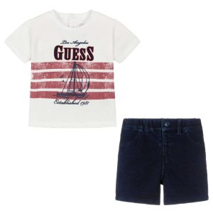 Βρεφικό denim σετ Guess I6RG09K6XN1 Λευκό