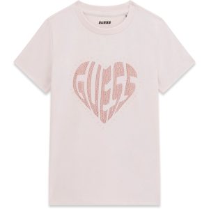 Μπλούζα Guess με strass J5RI46J1314 Ροζ