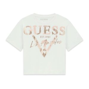 Μπλούζα Guess boxy J6GI27K8HM4 Λευκό thumbnail