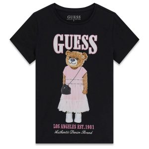 Μπλούζα Guess αρκουδάκι J6RI10K6YW4 Μαύρο