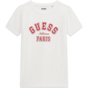Μπλούζα Guess strass λογότυπο J6RI41J1314 Off white