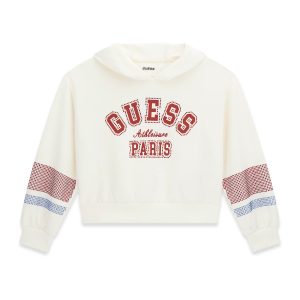 Μπλούζα λεπτό φούτερ με strass Guess J6RQ11KCAY2 Off white