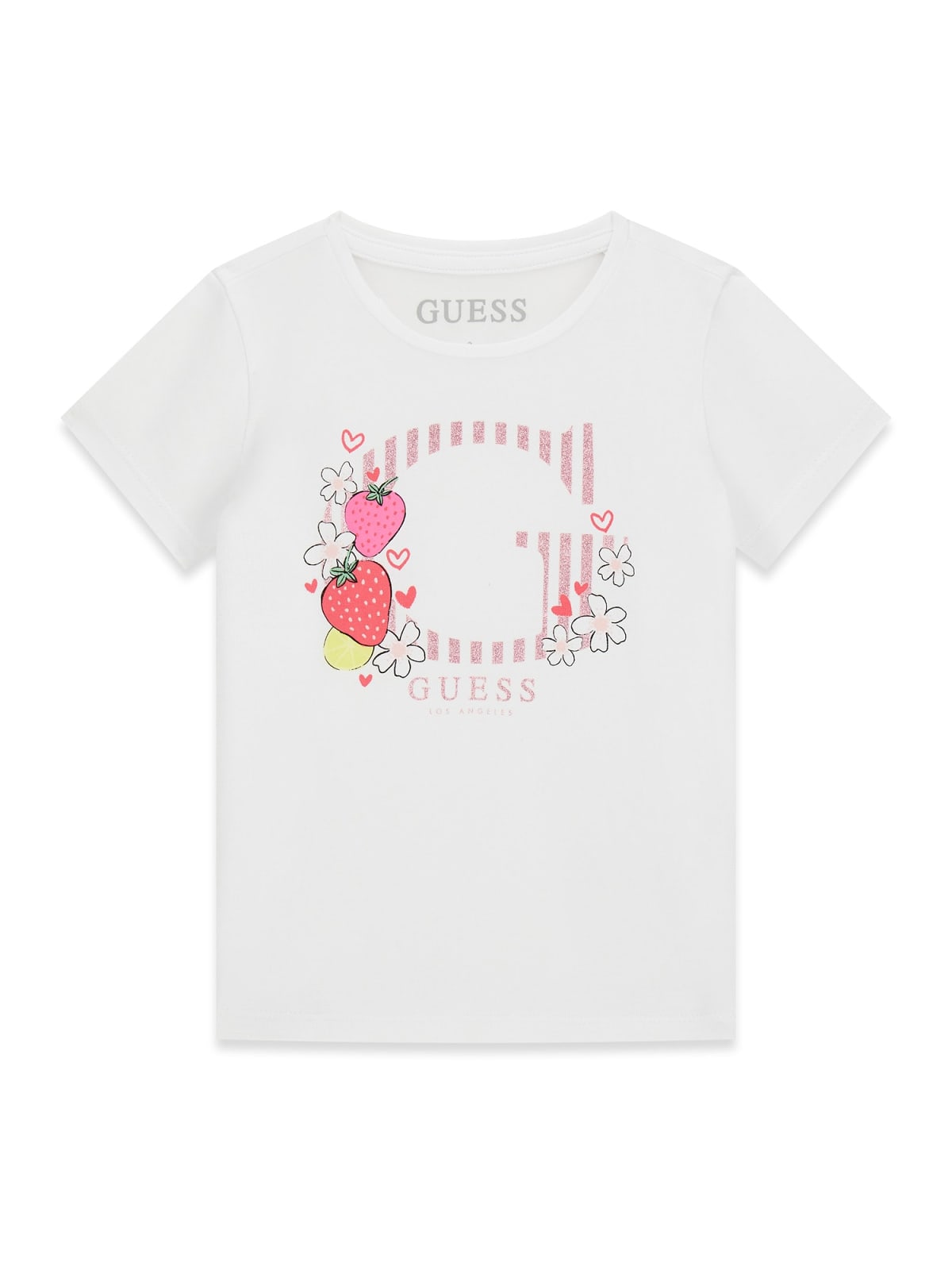 Μπλούζα Guess με στάμπα K6GI00K6YW4 Λευκό